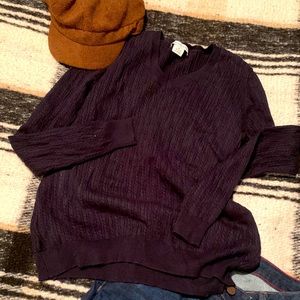 Med Liz Claiborne ladies V-neck ribbed sweater